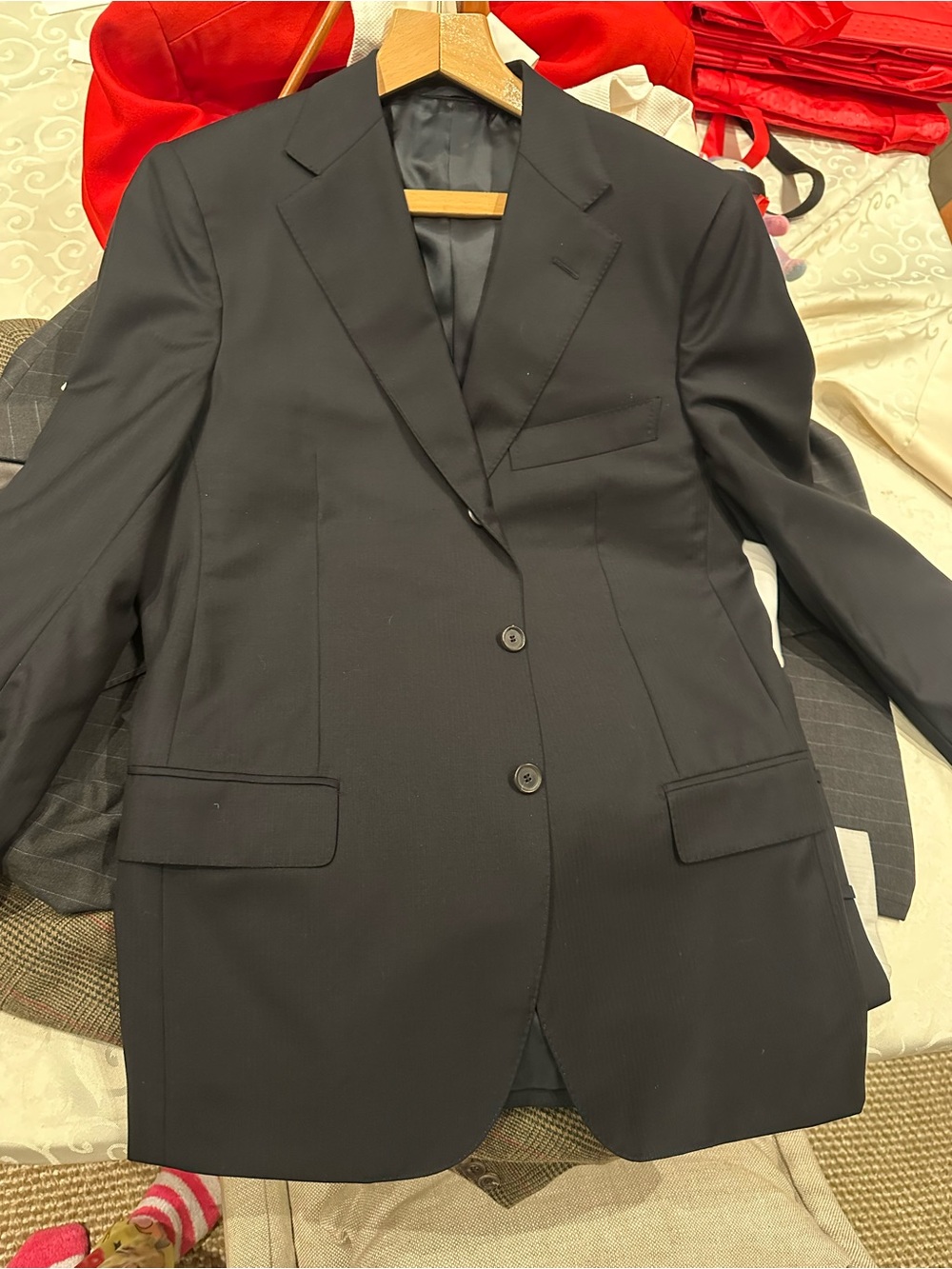 Classic Black Men's Suit Jacket and  pants Loro piana x hartwood